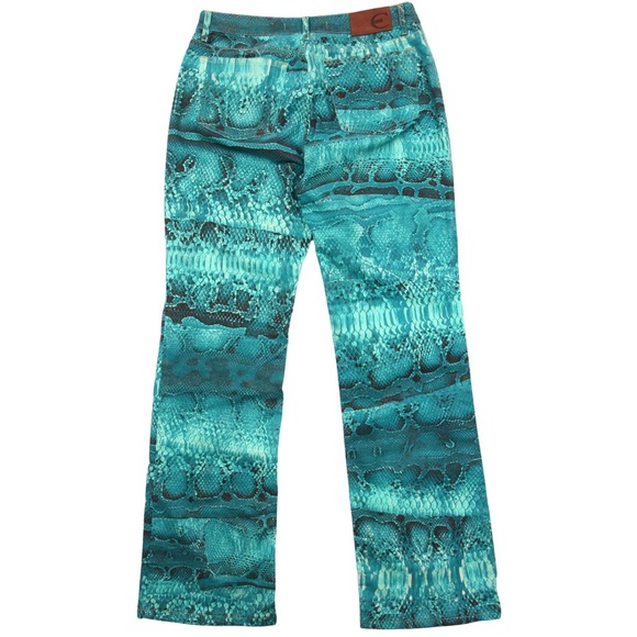 JUST CAVALLI Croco Animal Print Jeans - Picture 2 of 5